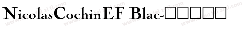 NicolasCochinEF Blac字体转换